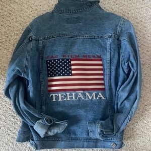American flag denim jacket